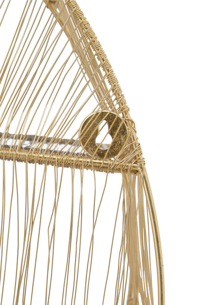 Artemis Gold Wire Round Wall Shelf