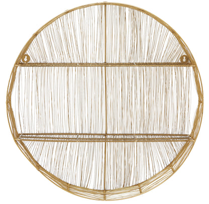 Artemis Gold Wire Round Wall Shelf