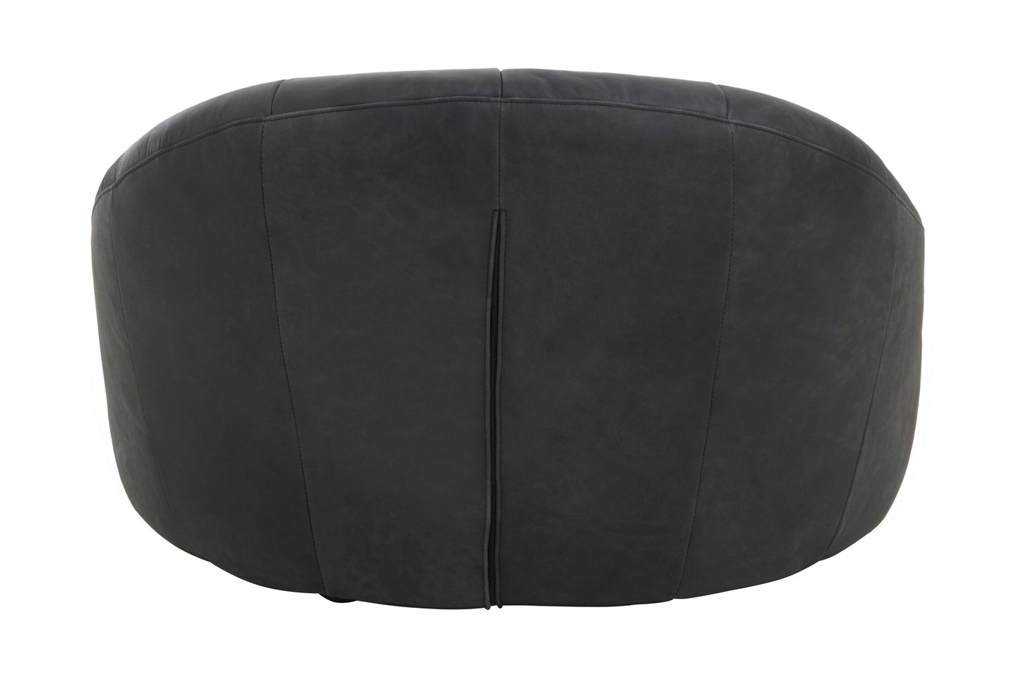 Brandon Black Leather Lounge Cocoon Chair