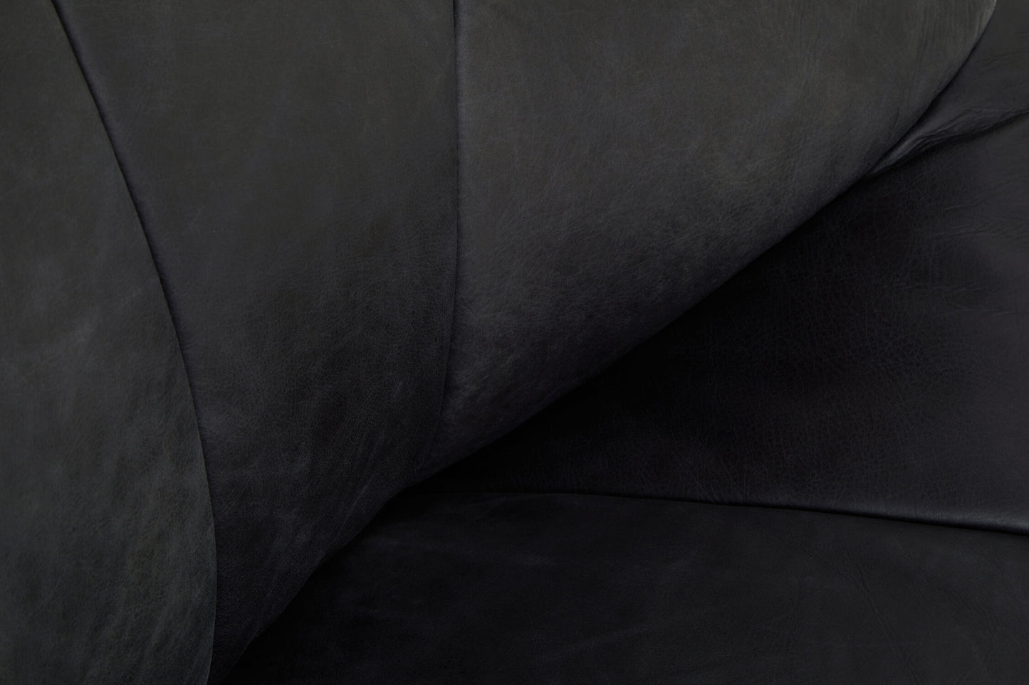 Brandon Black Leather Lounge Cocoon Chair