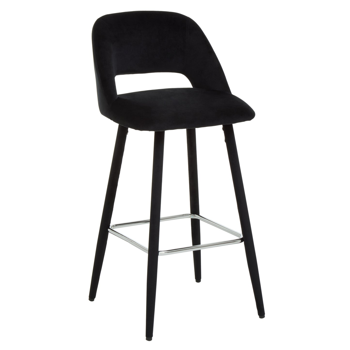 Benjamin Black Velvet Modern Bar Chair