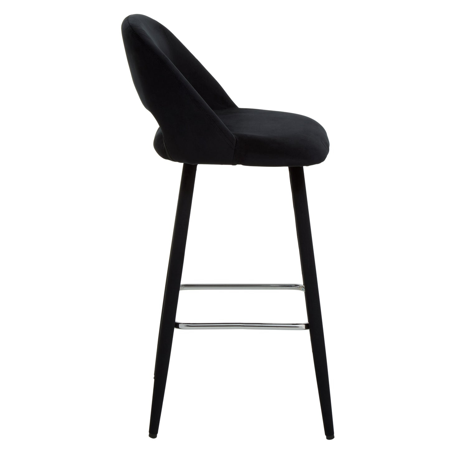 Benjamin Black Velvet Modern Bar Chair | Bali & Blue