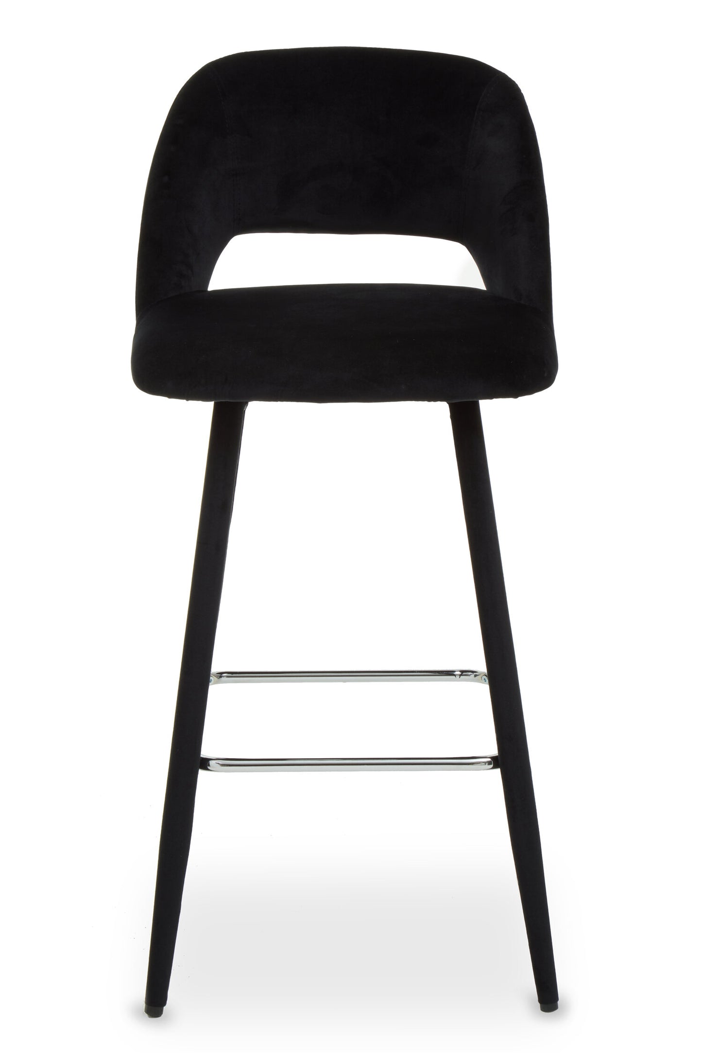 Benjamin Black Velvet Modern Bar Chair | Bali & Blue