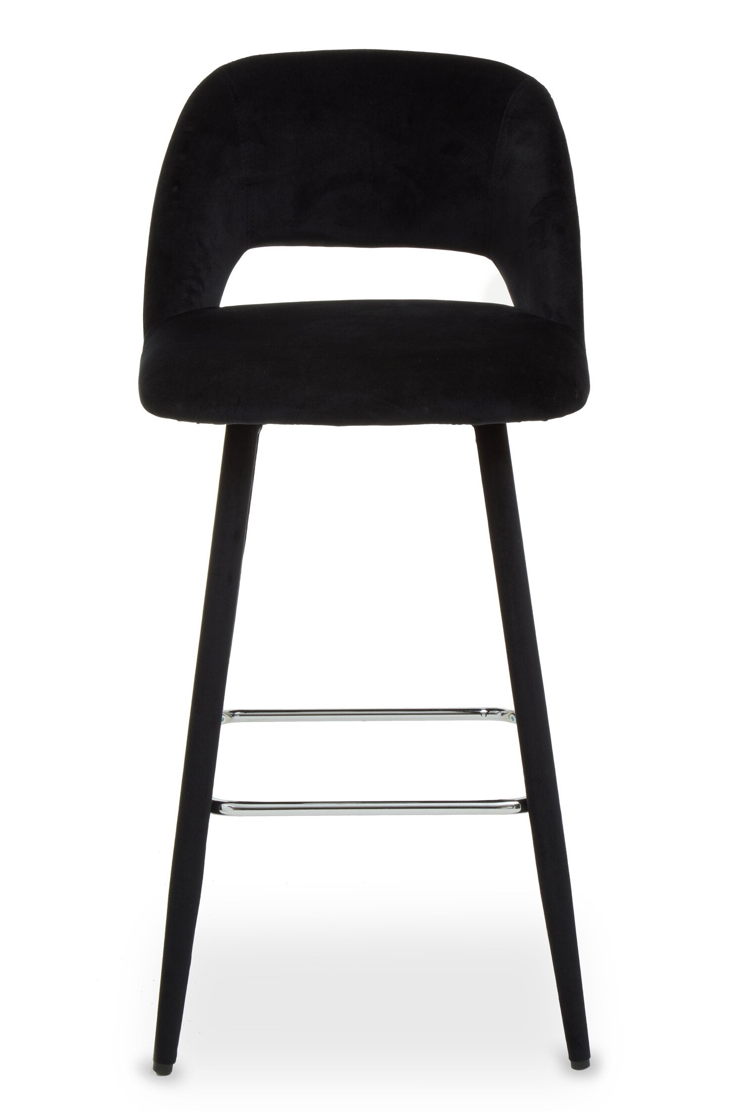 Benjamin Black Velvet Modern Bar Chair | Bali & Blue
