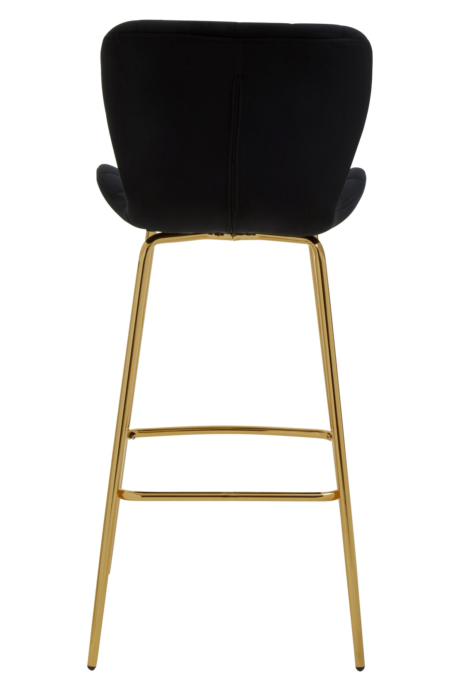 Martina Black Velvet Gold Frame Bar Chair | Bali & Blue
