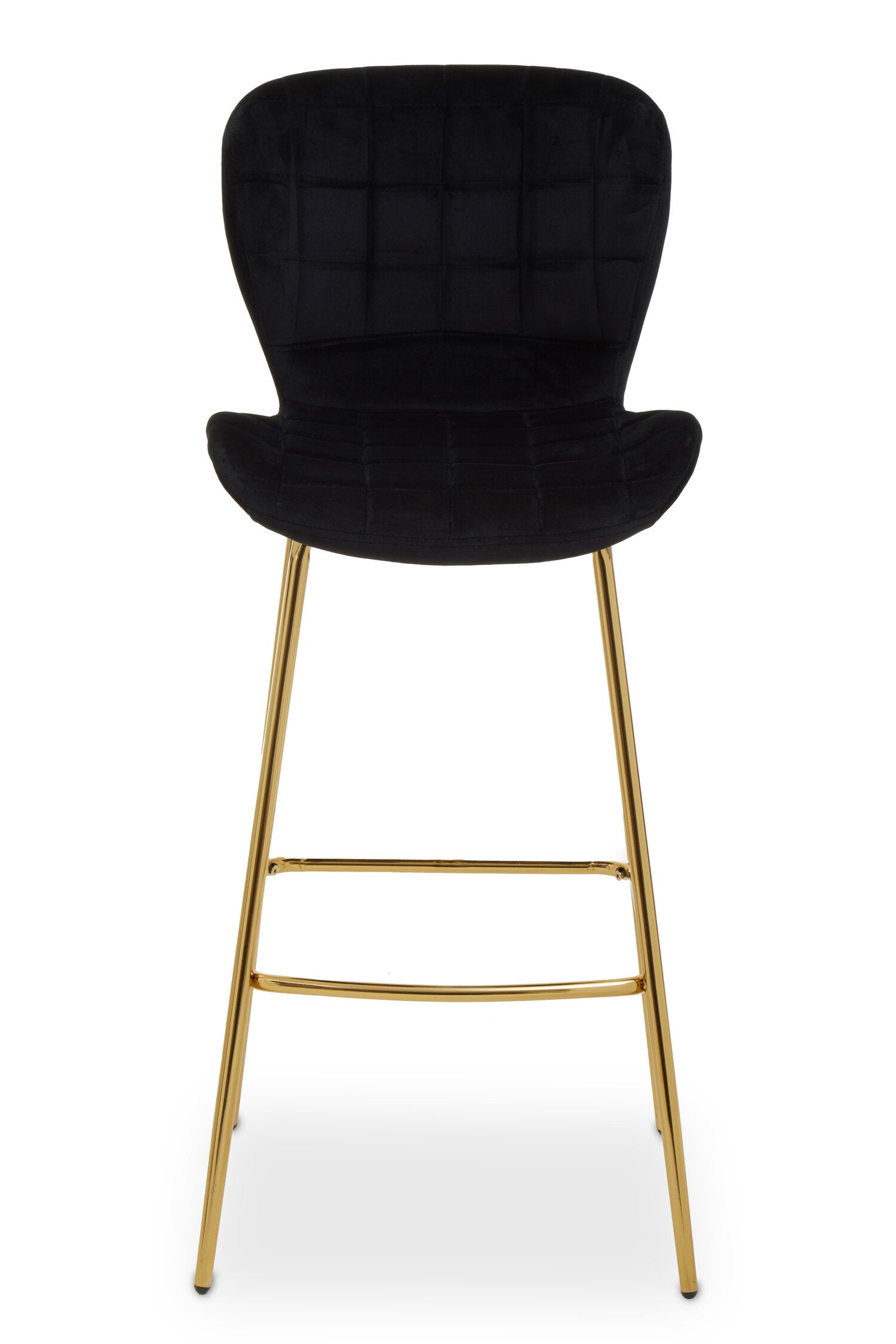 Martina Black Velvet Gold Frame Bar Chair | Bali & Blue