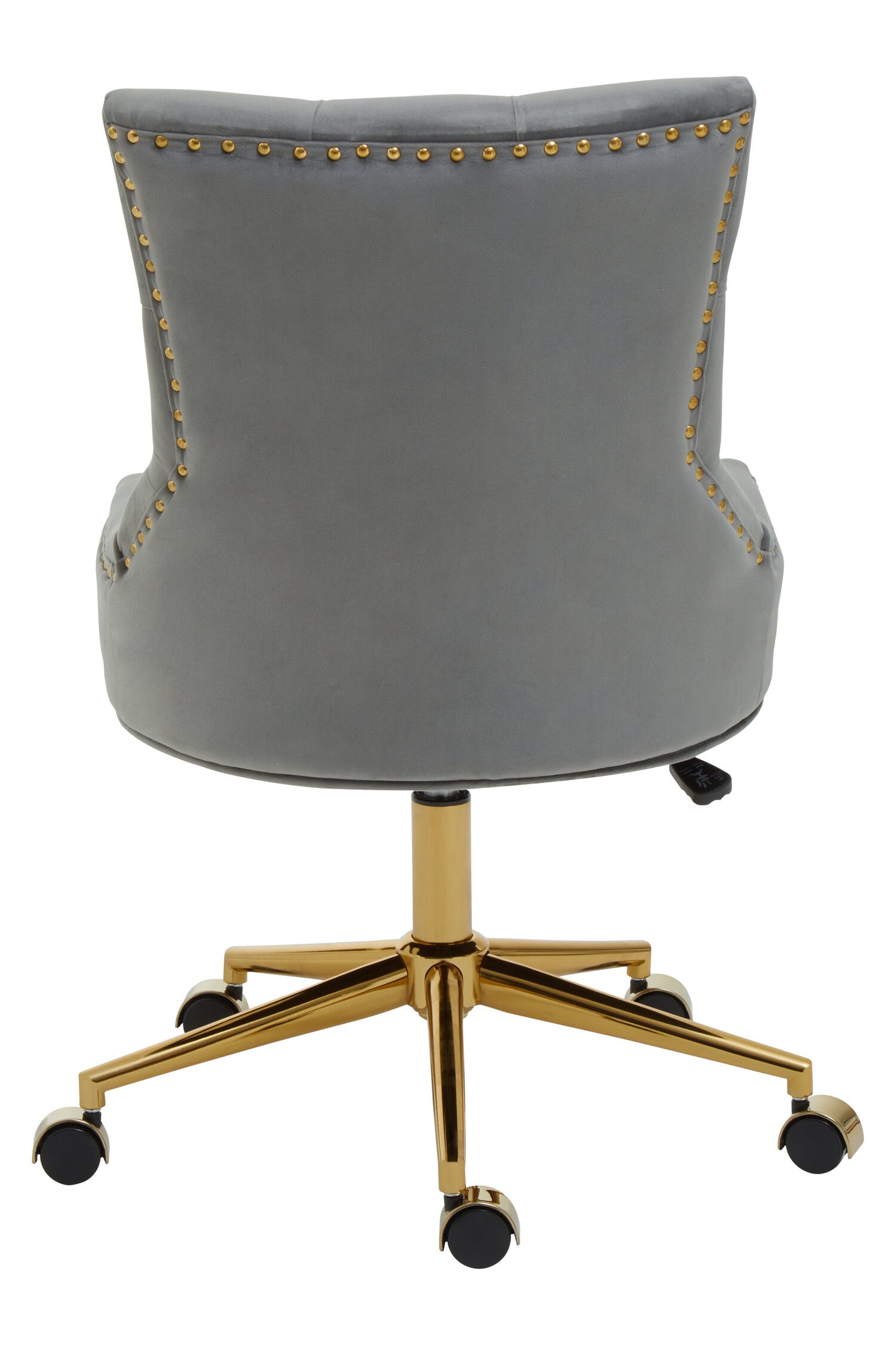 Cleo Grey Velvet and Gold Base Home Office Chair