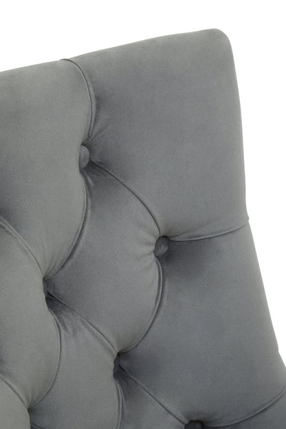 Cleo Grey Velvet and Gold Base Home Office Chair