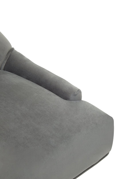 Cleo Grey Velvet and Gold Base Home Office Chair