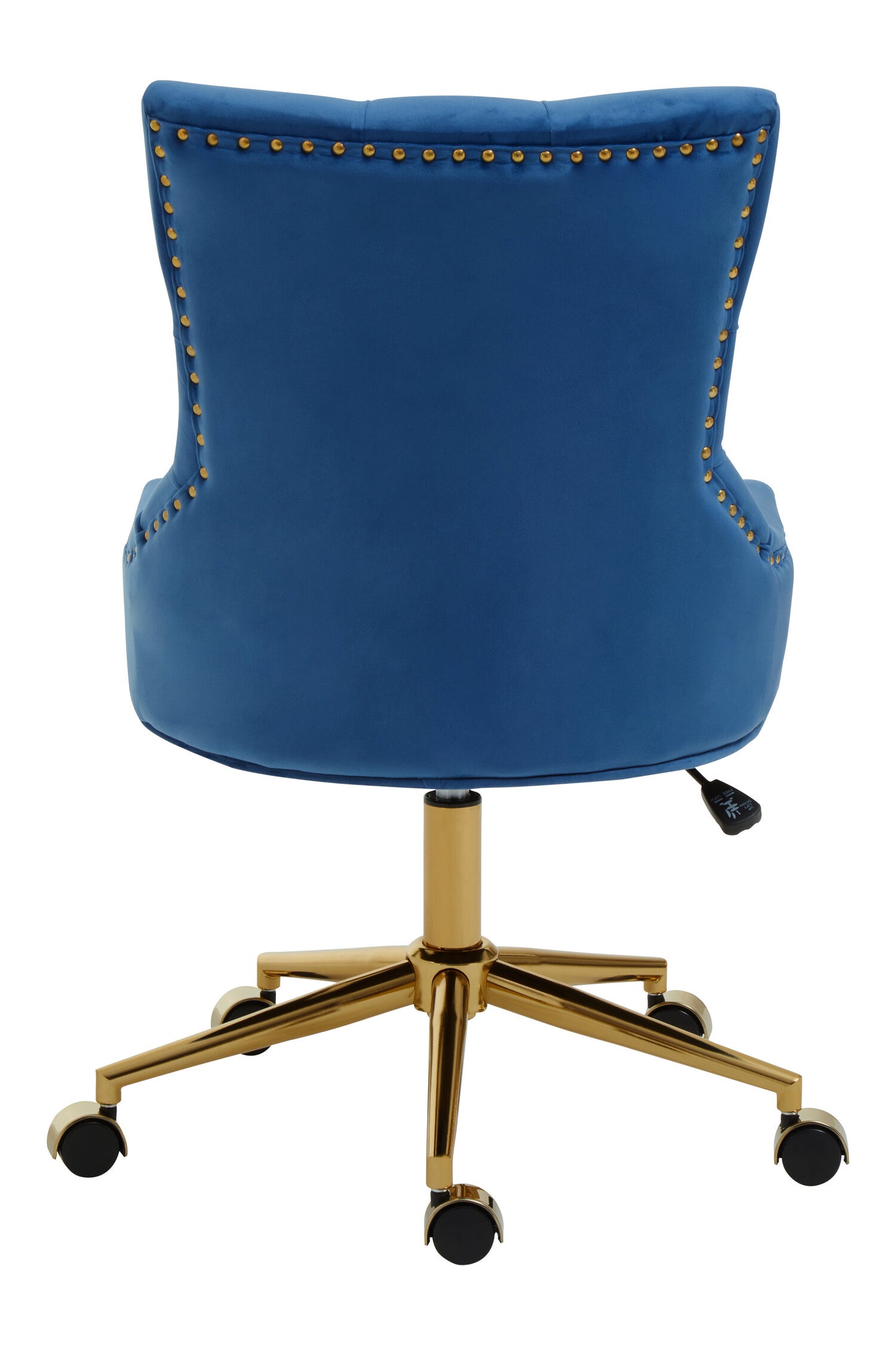 Cleo Blue Velvet and Gold Base Home Office Chair