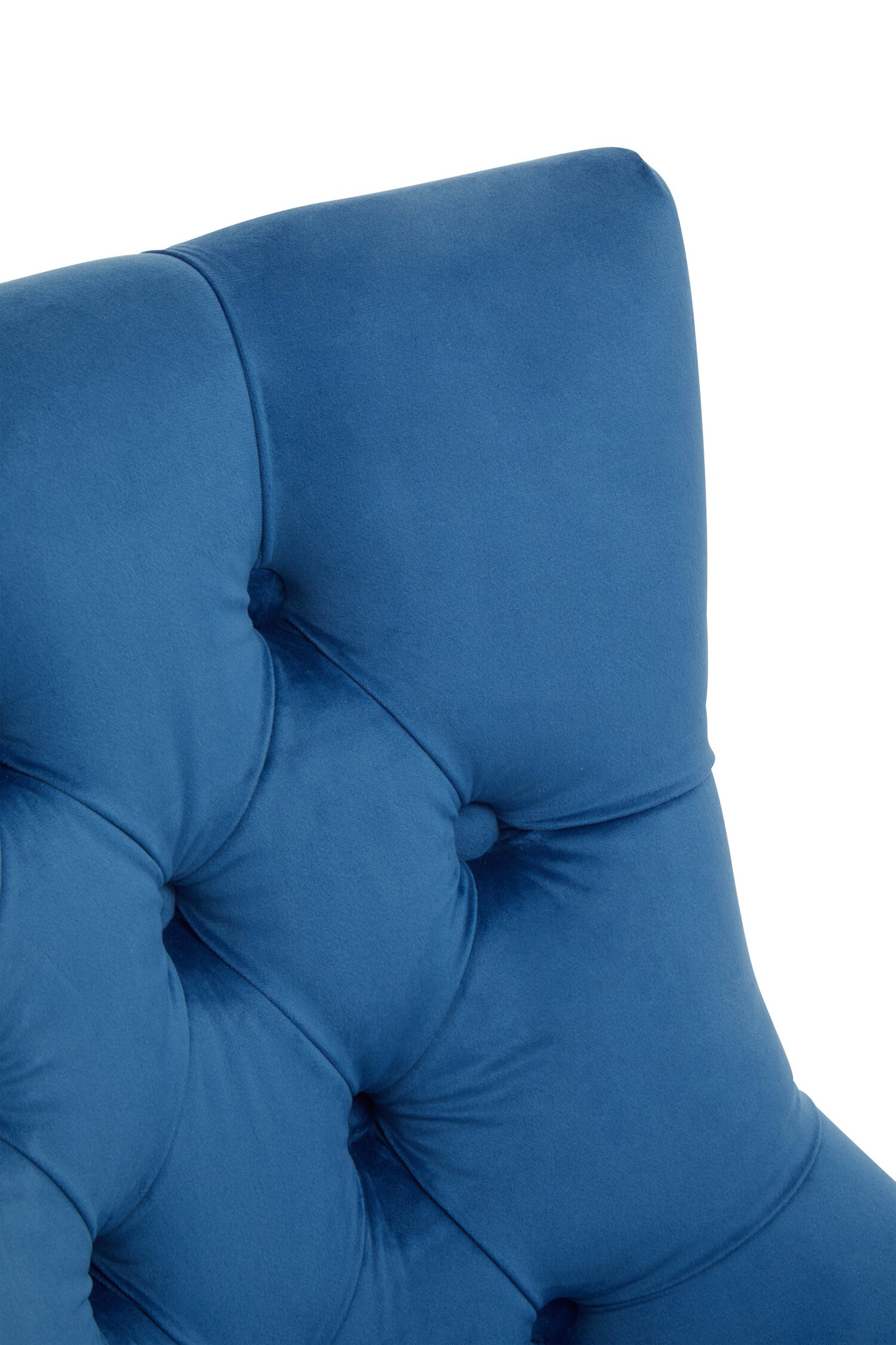 Cleo Blue Velvet and Gold Base Home Office Chair