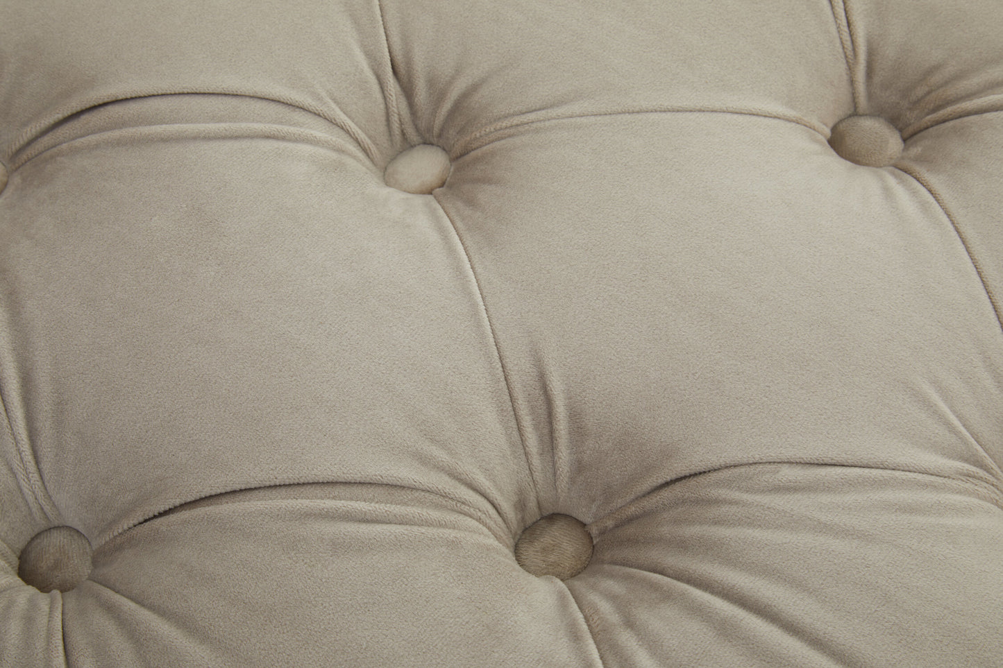 Luxe Mink Velvet Button Tufted Bench
