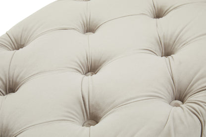 Luxe Mink Velvet Button Tufted Bench