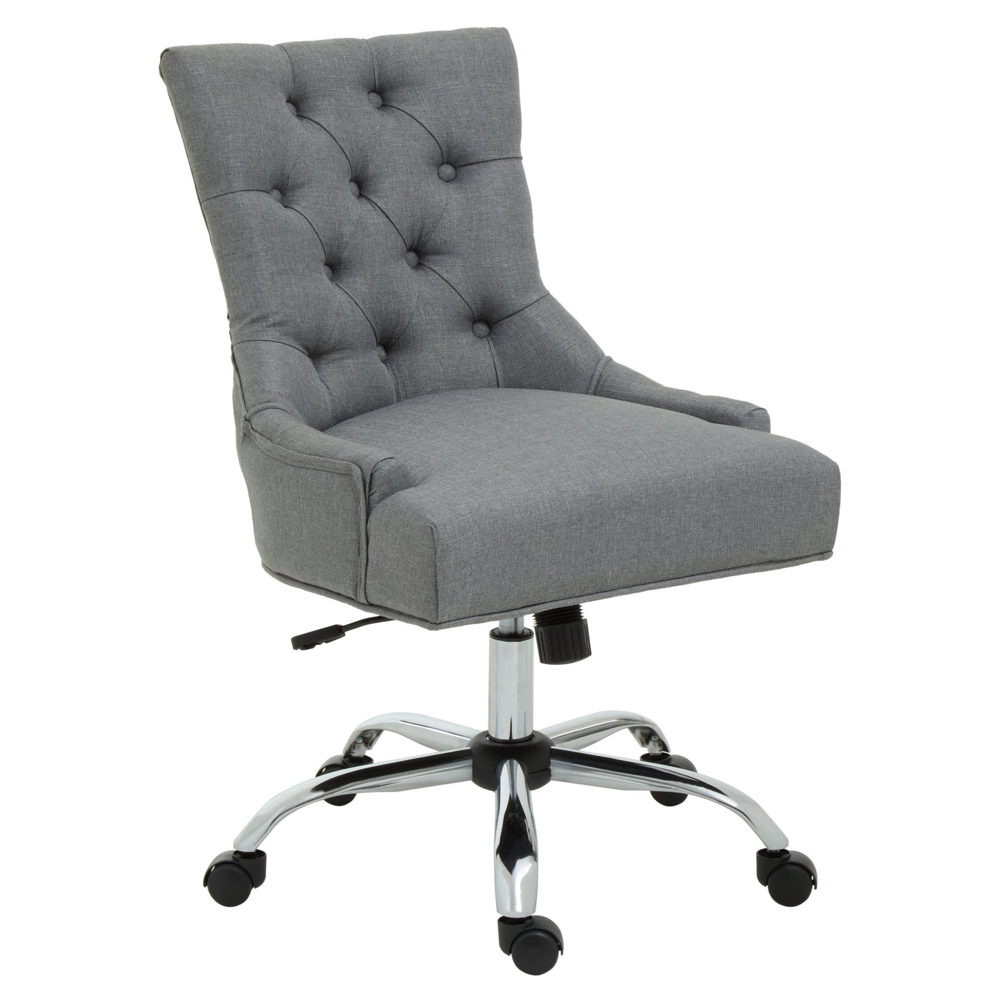 Cleo Grey Fabric Chrome Home Office Chair