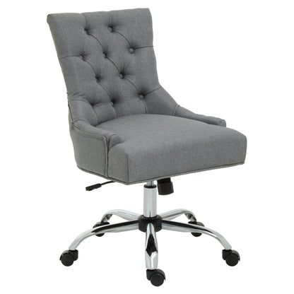 Cleo Grey Fabric Chrome Home Office Chair