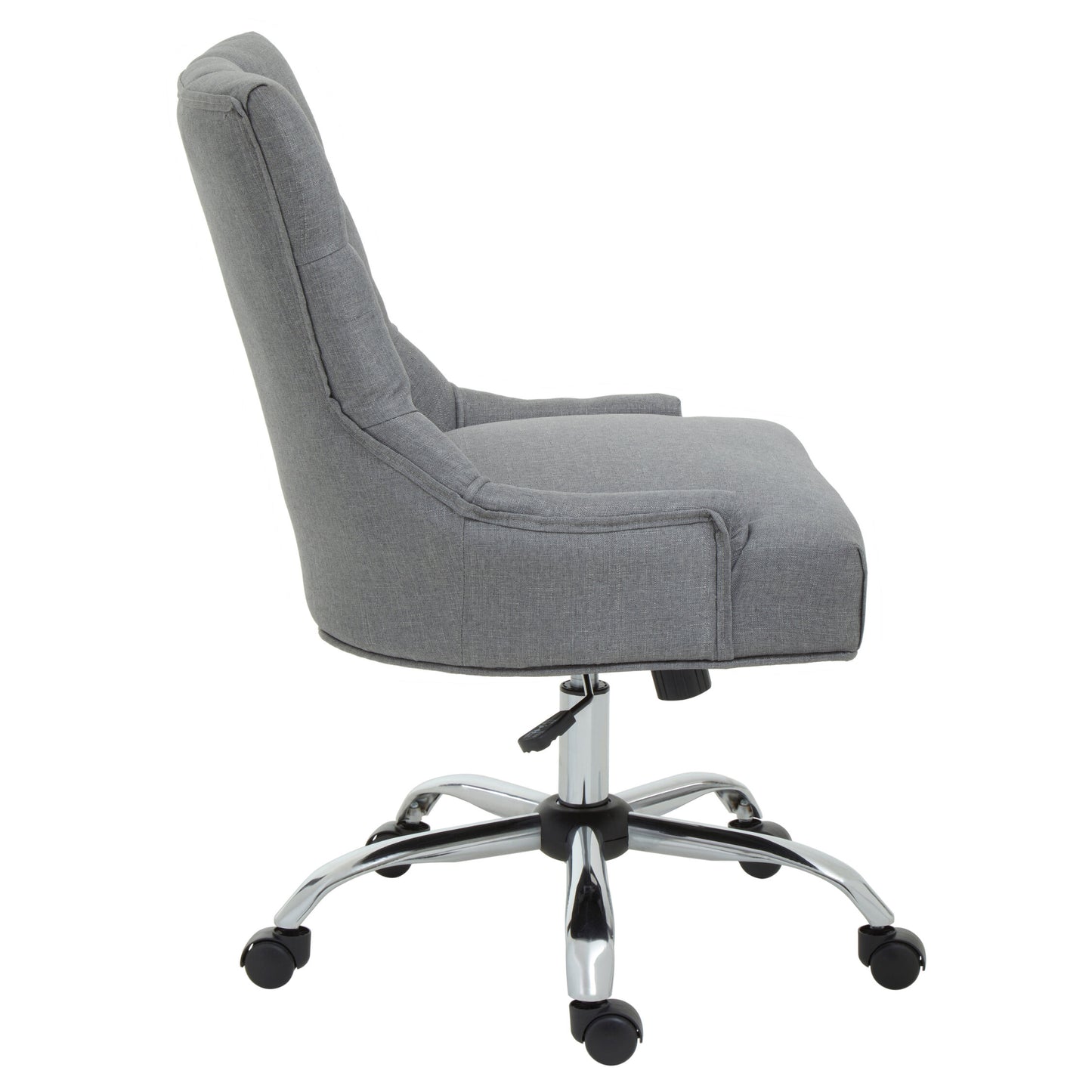 Cleo Grey Fabric Chrome Home Office Chair