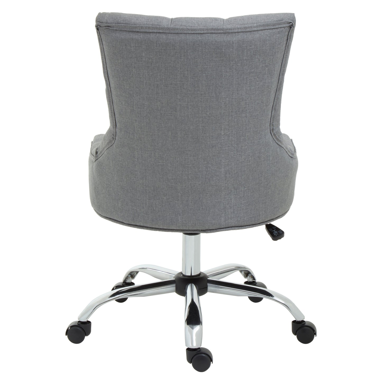 Cleo Grey Fabric Chrome Home Office Chair | Bali & Blue