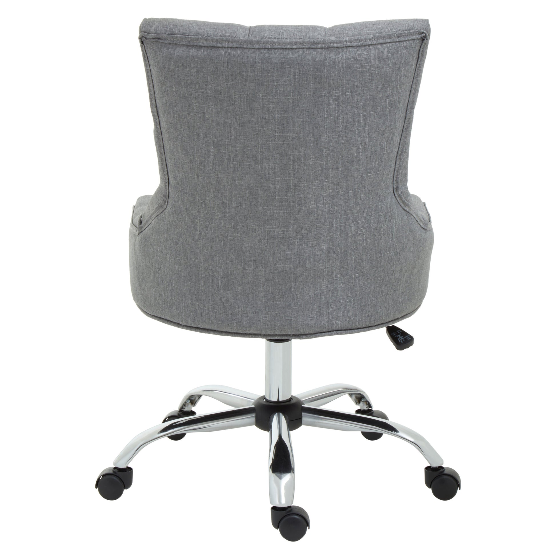 Cleo Grey Fabric Chrome Home Office Chair | Bali & Blue