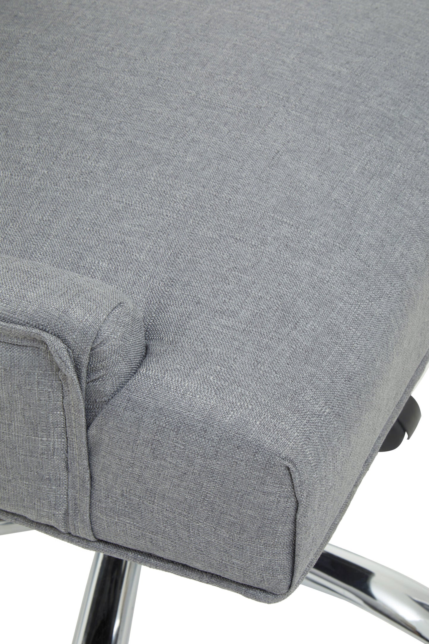 Cleo Grey Fabric Chrome Home Office Chair