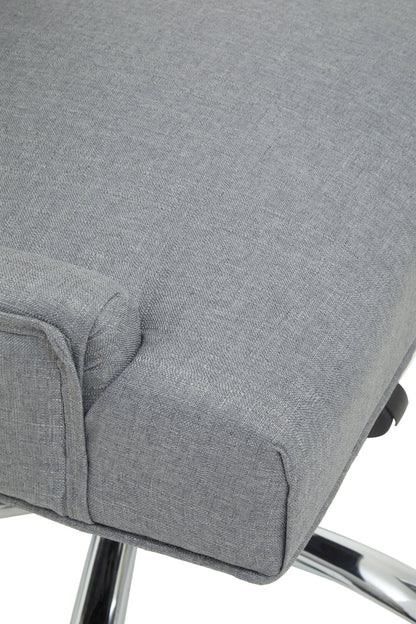 Cleo Grey Fabric Chrome Home Office Chair