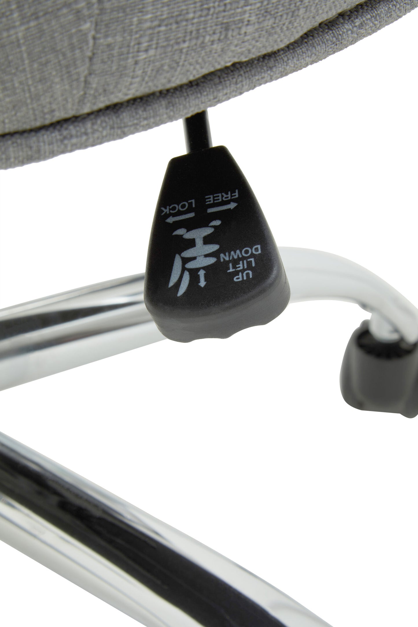 Cleo Grey Fabric Chrome Home Office Chair