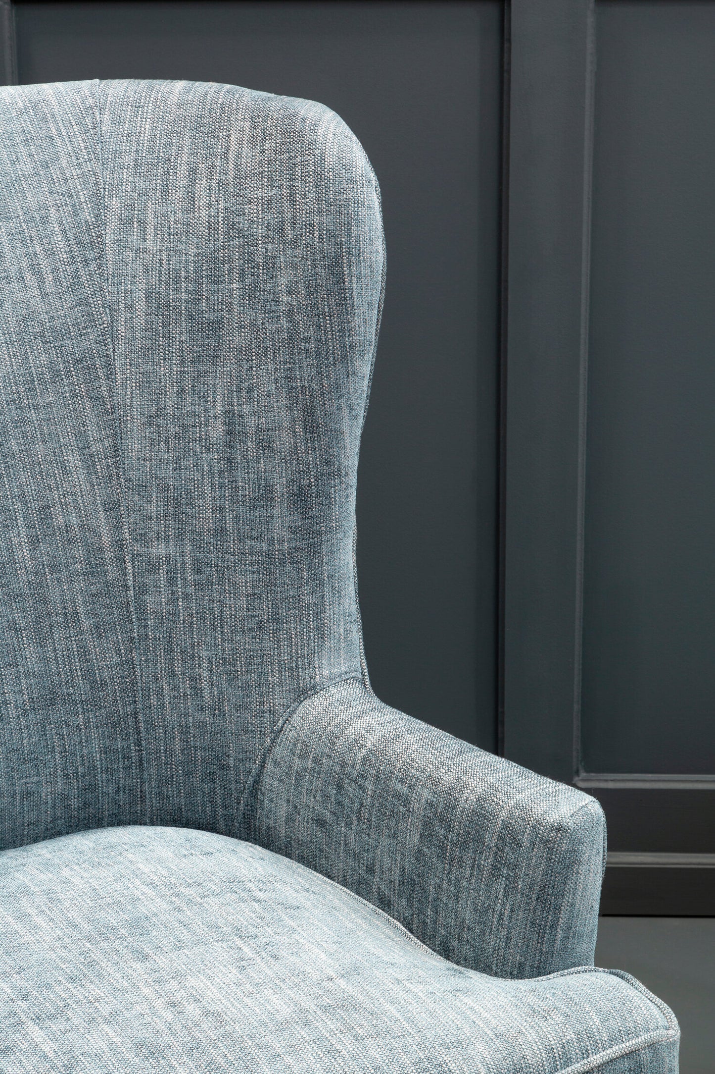Hunter Blue Wingback Lounge Chair