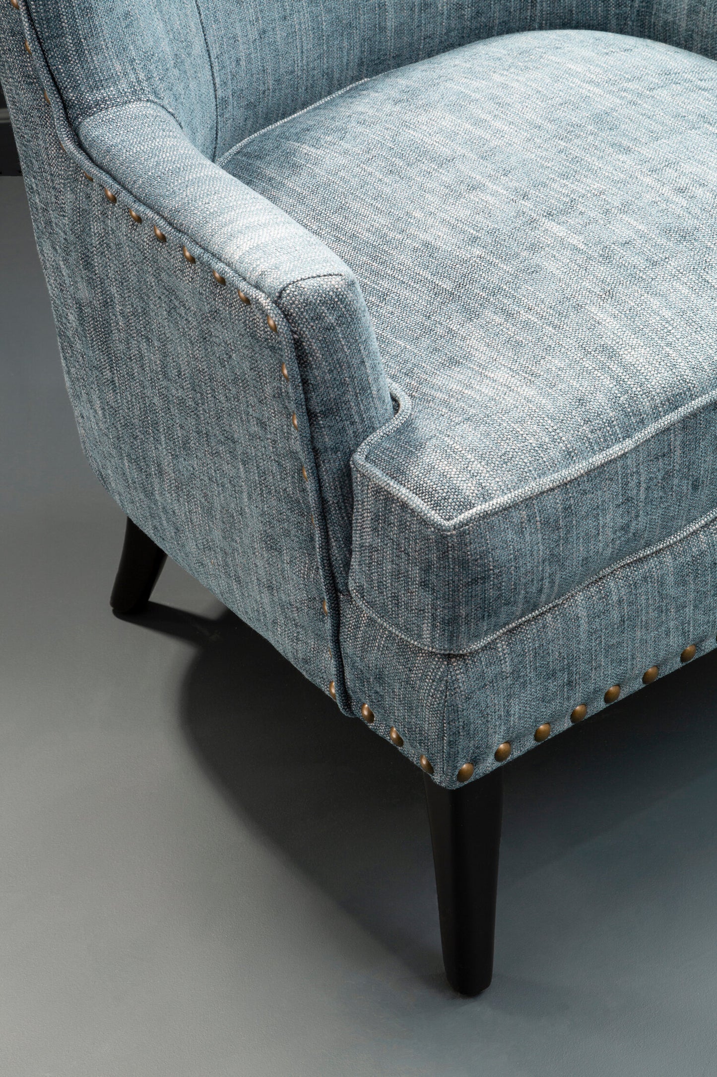 Hunter Blue Wingback Lounge Chair