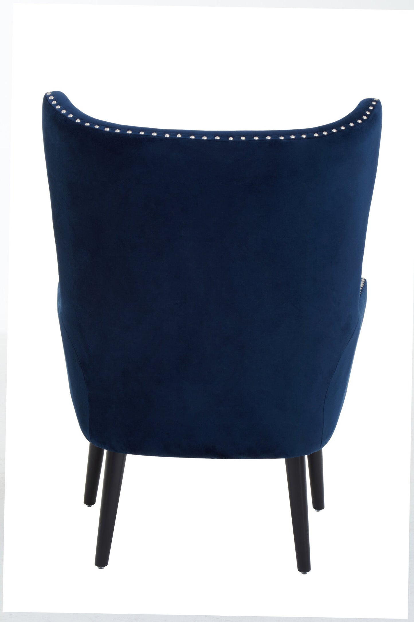 Hadley Blue Velvet Wingback Lounge Chair