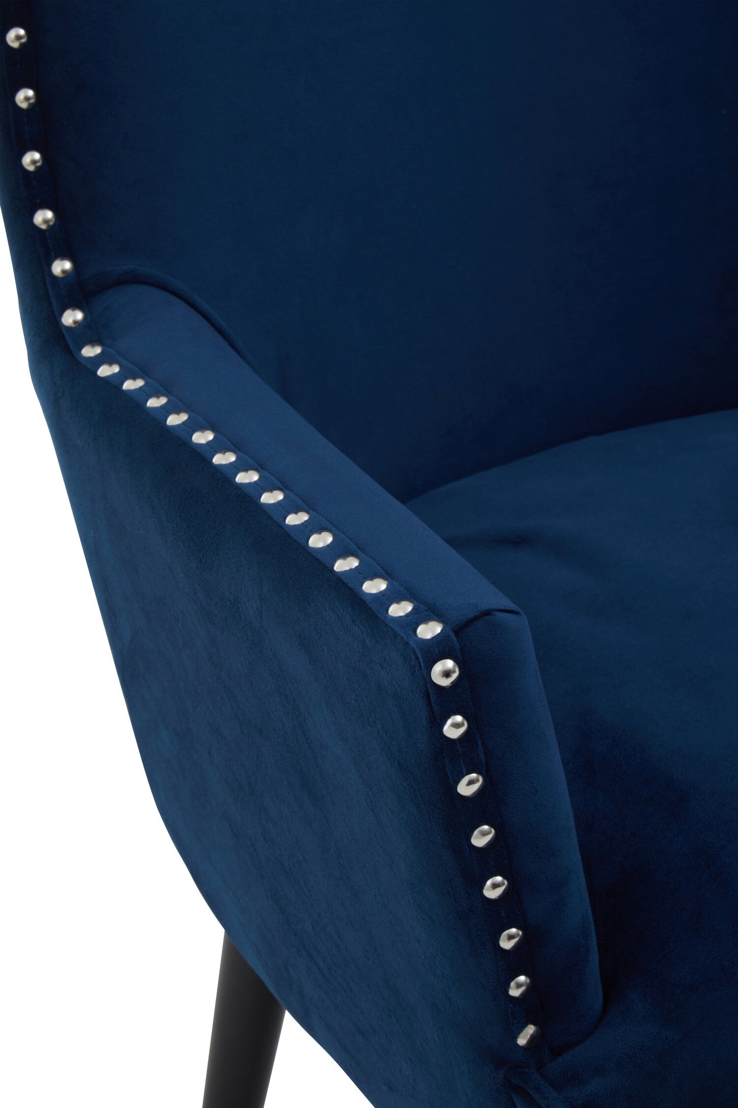 Hadley Blue Velvet Wingback Lounge Chair