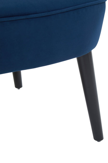 Hadley Blue Velvet Wingback Lounge Chair