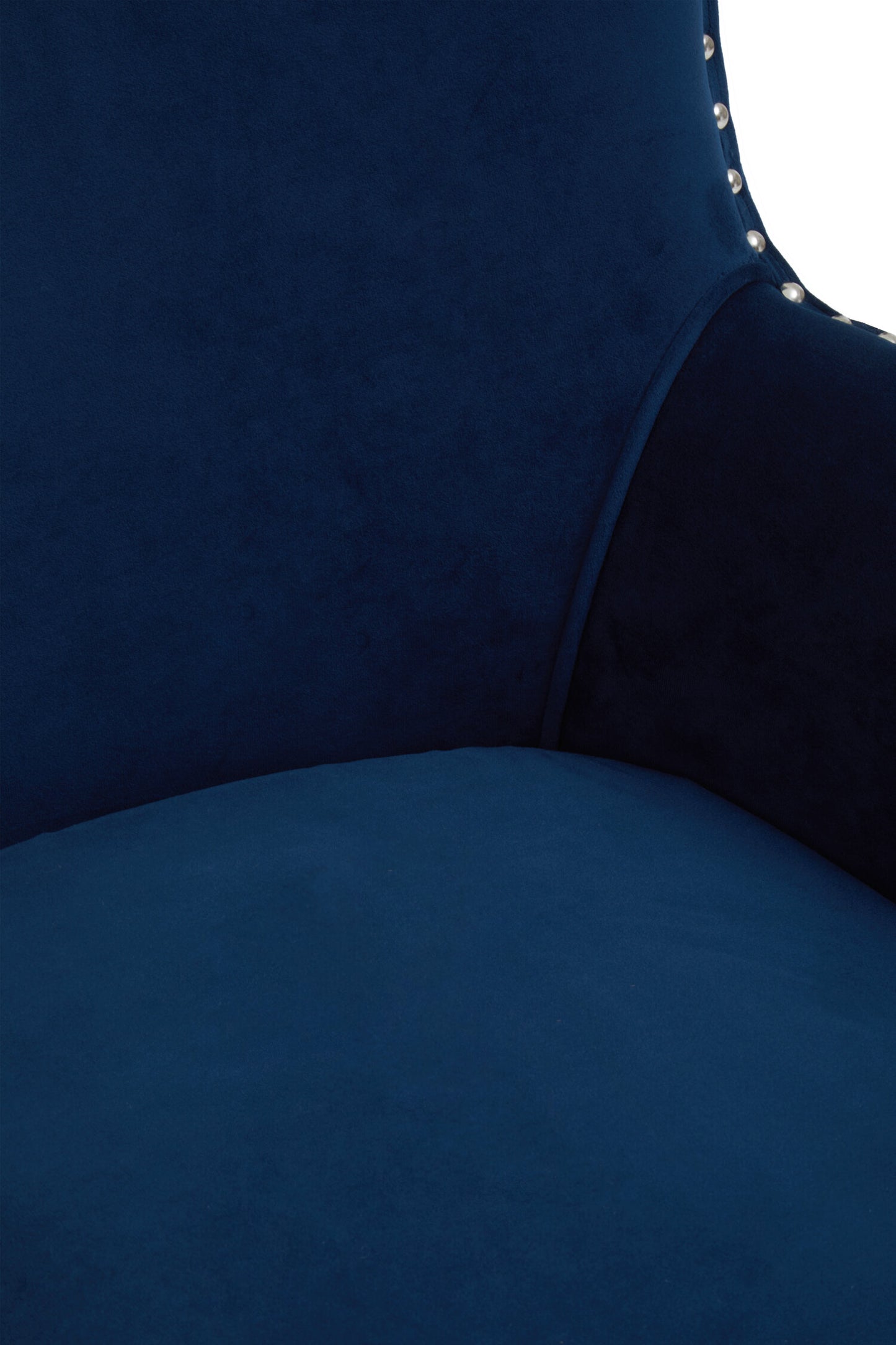 Hadley Blue Velvet Wingback Lounge Chair