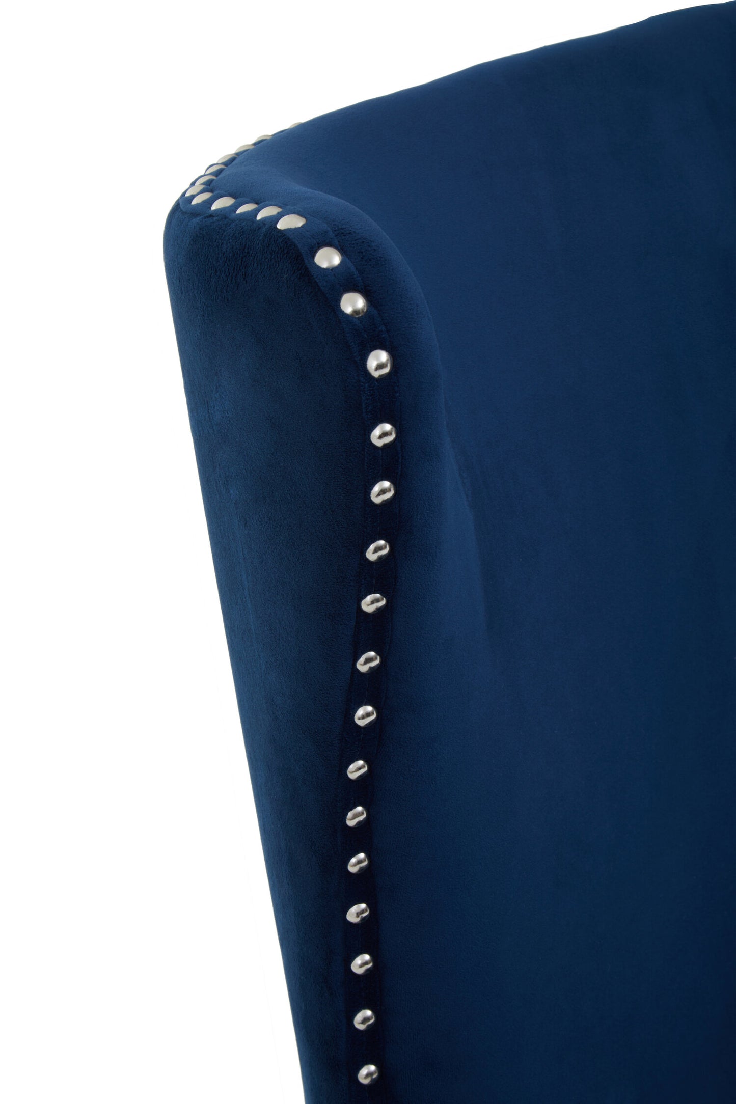 Hadley Blue Velvet Wingback Lounge Chair