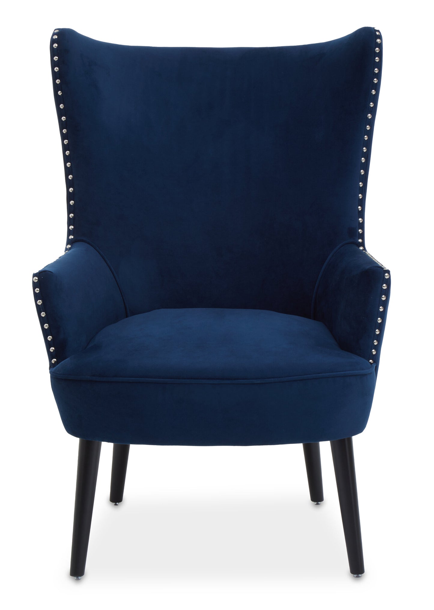 Hadley Blue Velvet Wingback Lounge Chair