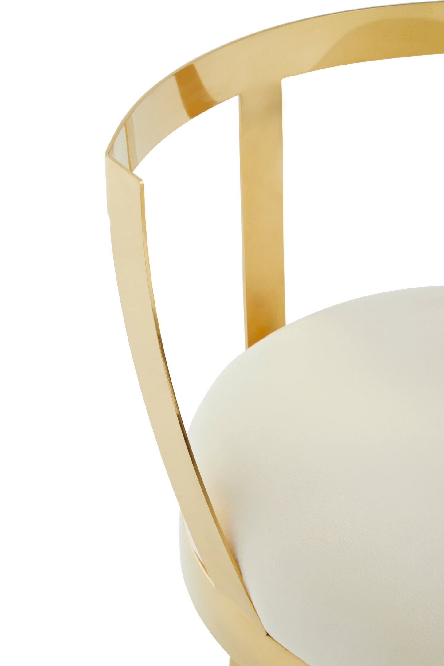 Dahlia Ivory Velvet Bar Stool