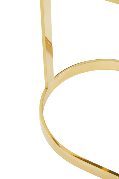 Dahlia Ivory Velvet Bar Stool