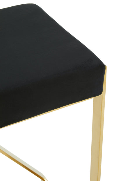 Dahlia Black And Gold Finish Bar Stool