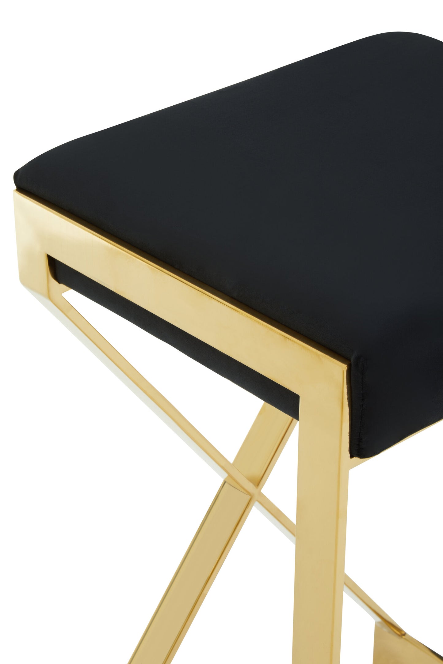Dahlia Black And Gold Finish Bar Stool