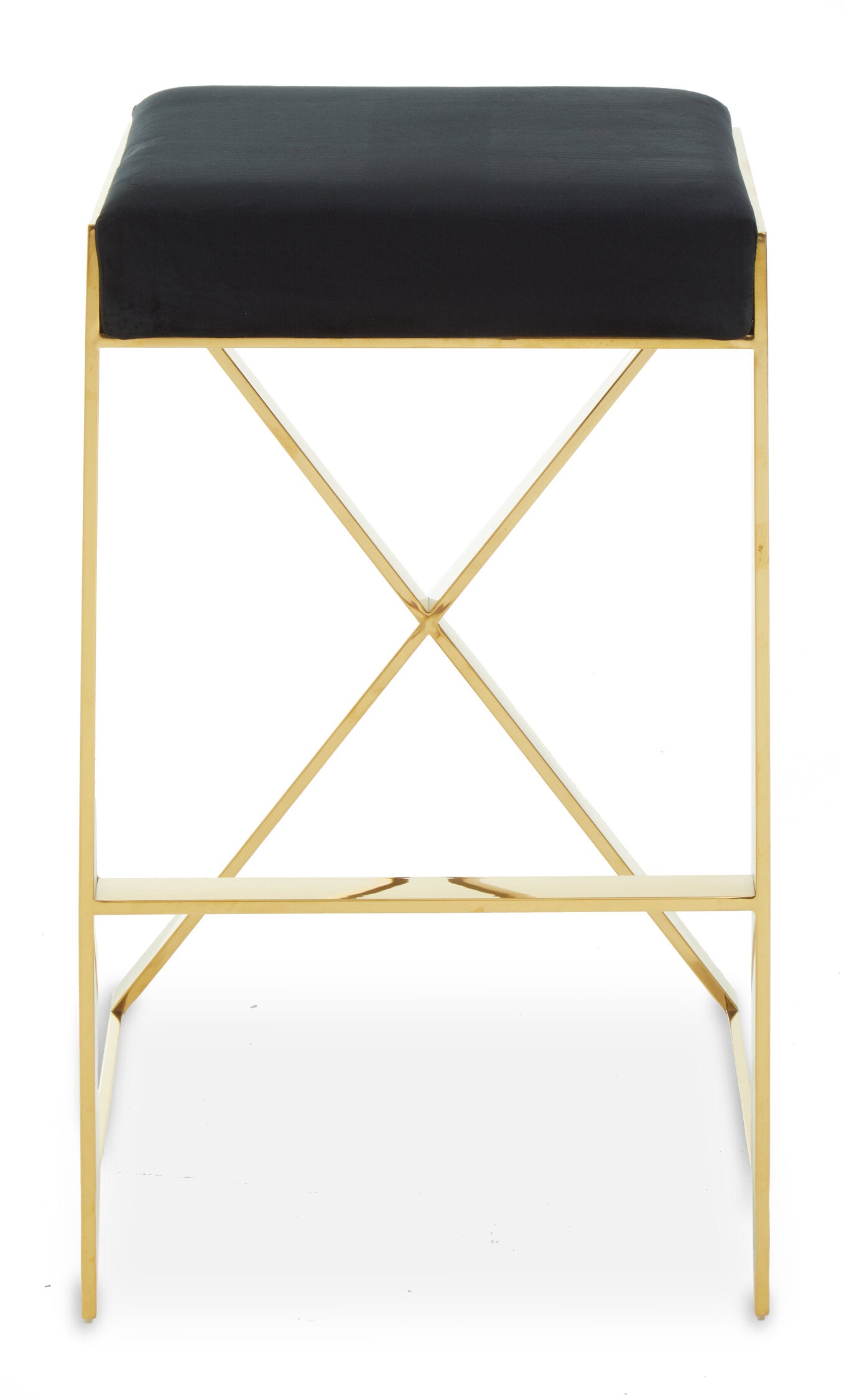 Dahlia Black And Gold Finish Bar Stool