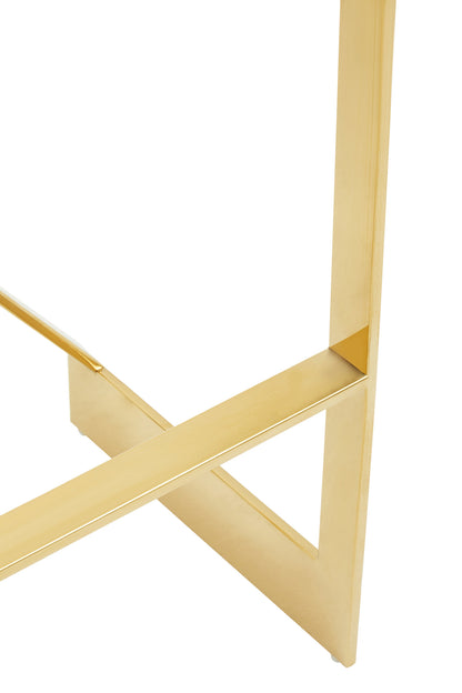 Dahlia Ivory And Gold Finish Bar Stool