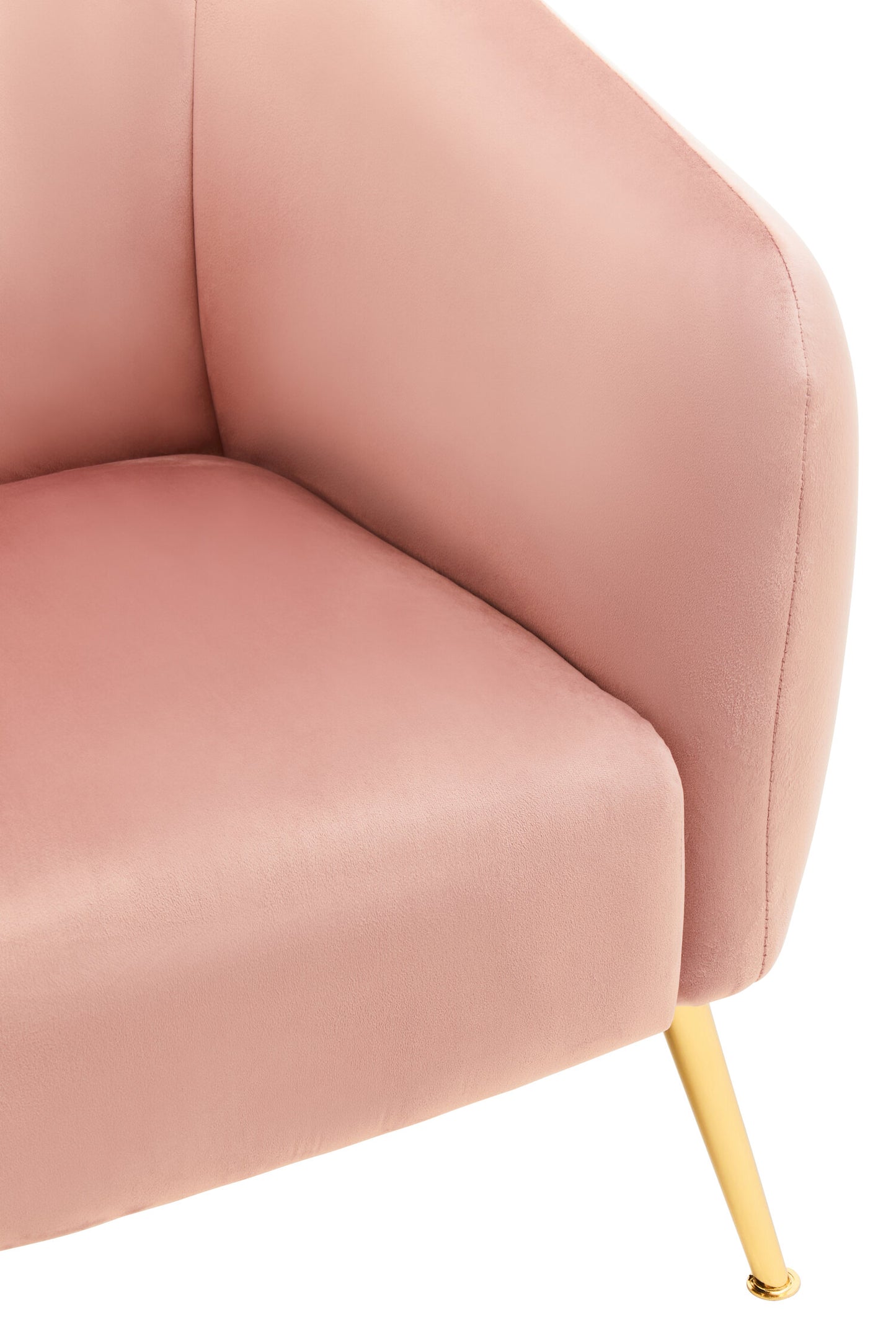 Jasmine Pink Velvet Gold Leg Armchair