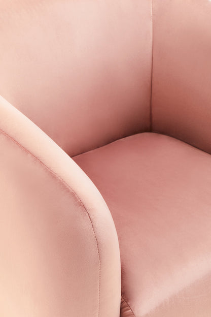 Jasmine Pink Velvet Gold Leg Armchair