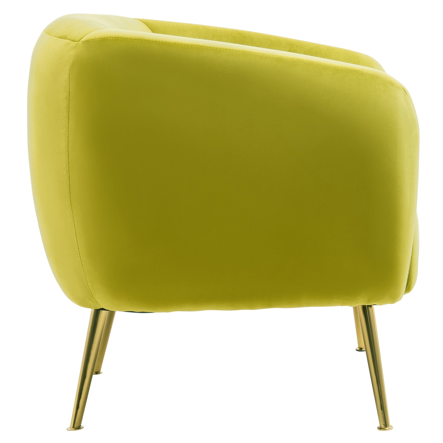 Jasmine Olive Velvet Gold Leg Armchair