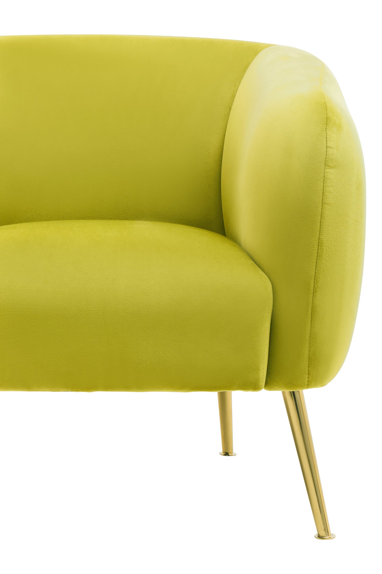 Jasmine Olive Velvet Gold Leg Armchair