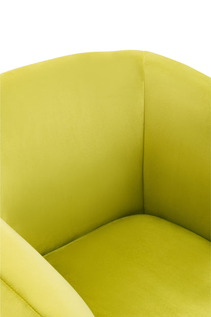 Jasmine Olive Velvet Gold Leg Armchair