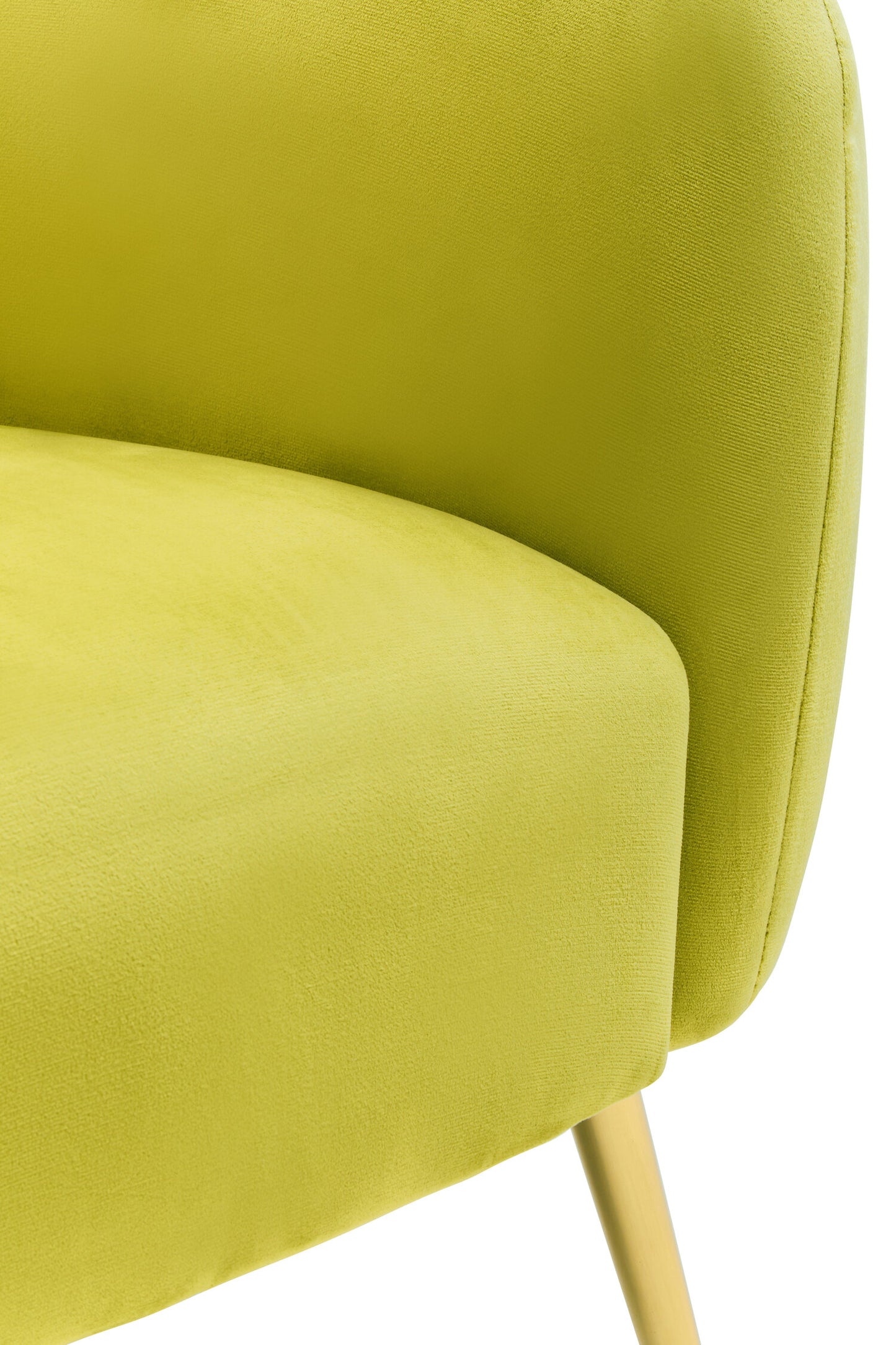 Jasmine Olive Velvet Gold Leg Armchair
