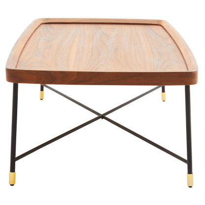 Philly Coffee Table With Cross Metal Legs