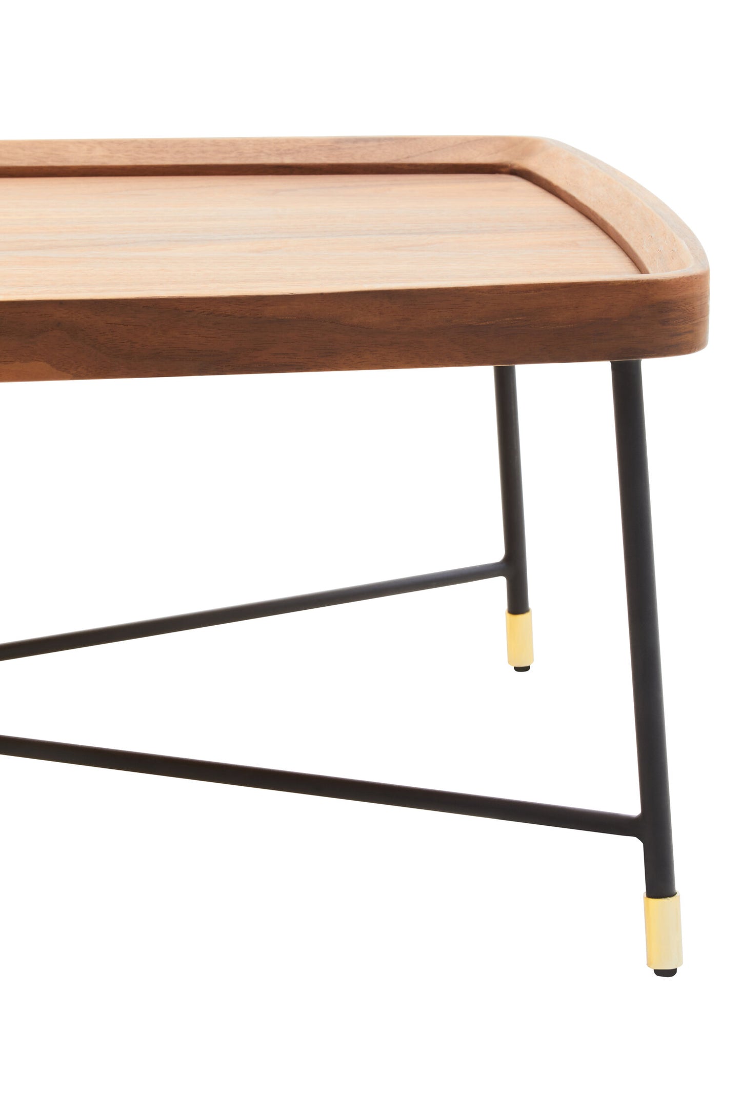 Philly Coffee Table With Cross Metal Legs