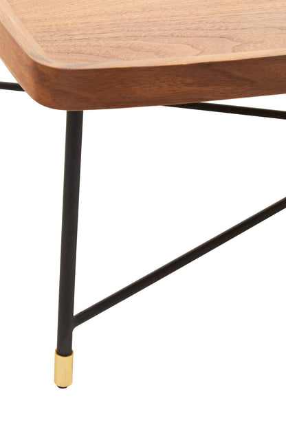 Philly Coffee Table With Cross Metal Legs