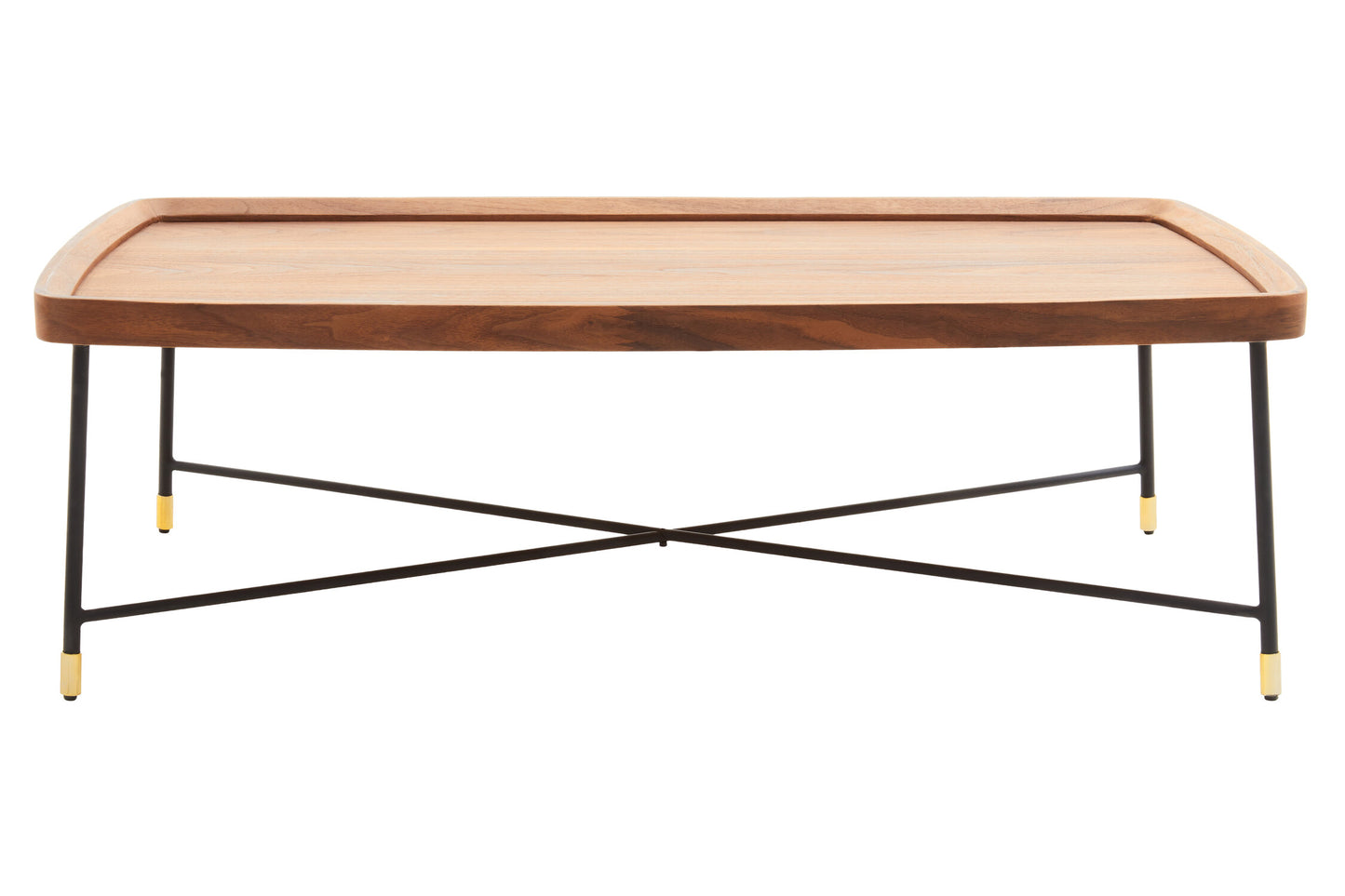 Philly Coffee Table With Cross Metal Legs