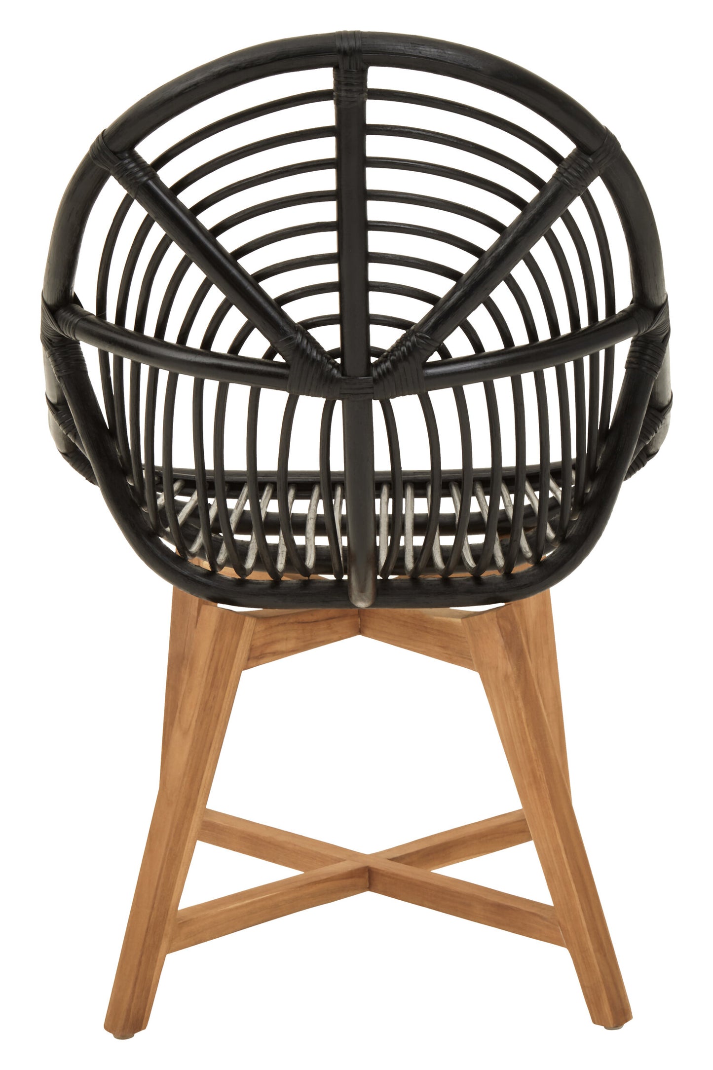 Koh Lanta Black Natural Rattan And Teak Accent Chair